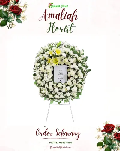 Krans Bunga Duka Cita di Sukarame Baru